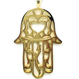 Moroccan Gold Hamsa Alek Love Signature Pendant Necklace 14K plated