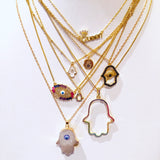 Jeweled Evil Eye Necklace - Clearance!