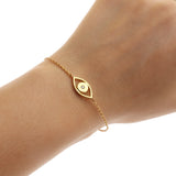 Floating Hamsa Evil Eye Bracelet 18K Gold Vermeil