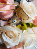 Jeweled Evil Eye Necklace - Clearance!