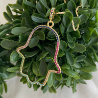 Silhouette Jeweled Hamsa