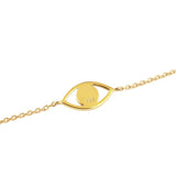 Floating Hamsa Evil Eye Bracelet 18K Gold Vermeil