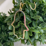 Silhouette Jeweled Hamsa