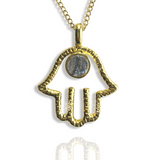 Hamsa Moonstone Pendant Necklace