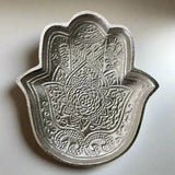 Silver Boho Hamsa Dish Tray