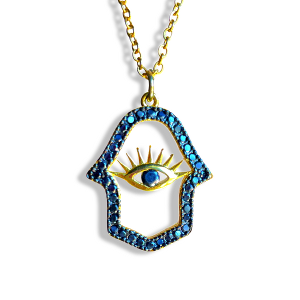 Amazon.com: BLBLJERY Evil Eye Hamsa Necklace for Women Hamsa Hand Necklace  Good Luck Charm Fatima 14k Gold Hamsa Hand Pendan : Clothing, Shoes &  Jewelry