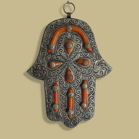 Orange Vintage Moroccan Wall Hamsa