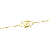 Floating Hamsa Evil Eye Bracelet 18K Gold Vermeil