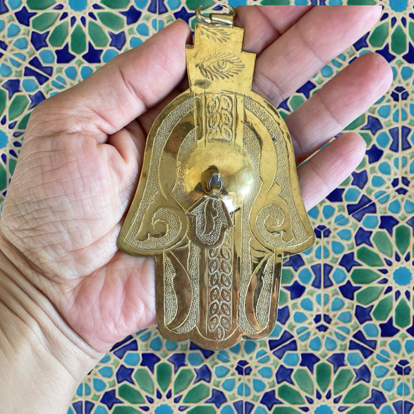 Vintage Brass Moroccan Wall Hamsa